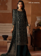 Nauroz By Zarif Embroidered Chiffon Unstitched 3 Piece Suit - ZF23N ZFN-08 HAMAYAL